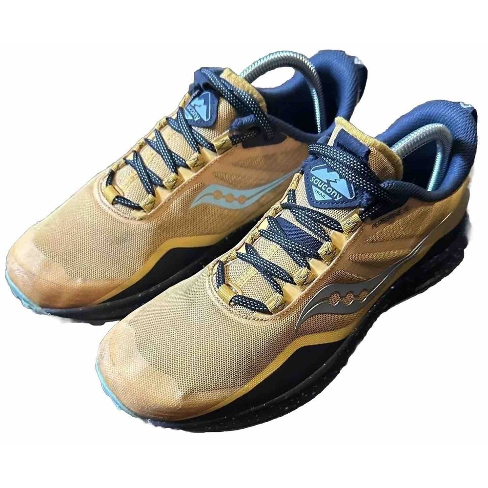Saucony Women's Yellow Navy Athletic Sneakers